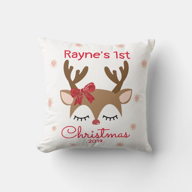 Premier Coussin des rennes de Noël (Recto)