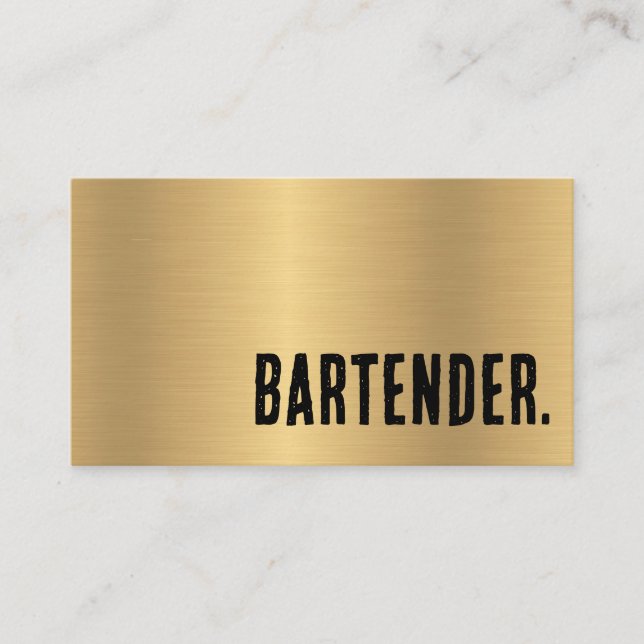 Premier Imitats Gold Barkeeper Visitenkarte (Vorderseite)