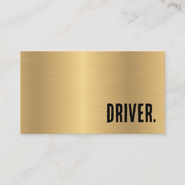 Premier Imitats Gold Metallic Driver Visitenkarte (Vorderseite)