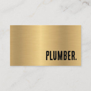 Premier Imitats Gold Metallic Plumber Visitenkarte
