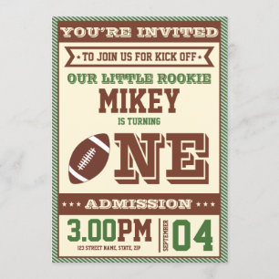 Premier Invitation Vintage de football