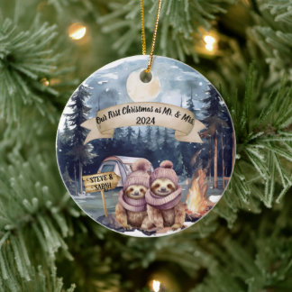 Premier joli Noël Nouveau-marié Keepsaké Ornement