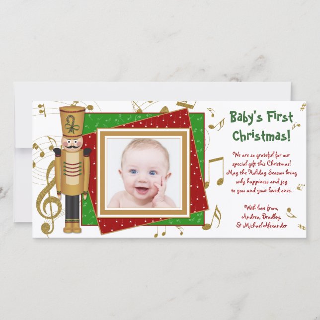 Premier Jouet de Noël pour bébé Cartes photos du s (Devant)
