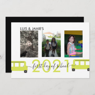 Premier jour de l'école Carte photo de script de b