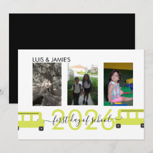 Premier jour de l'école Carte photo de script de b