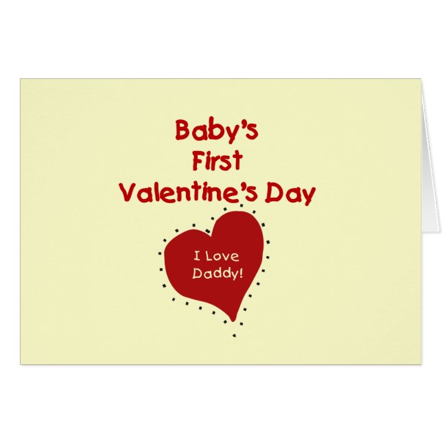 Premier jour de Valentines du coeur I de papa (Devant horizontal)