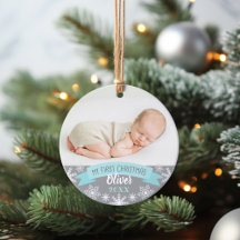 Premier Noël Aqua Blue Baby Boy Photo