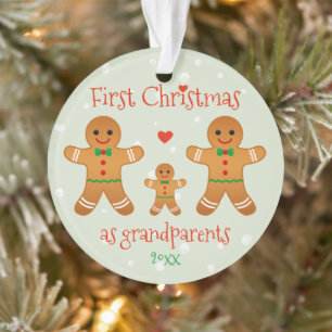 Premier Noël comme grands-parents - bonhommes en
