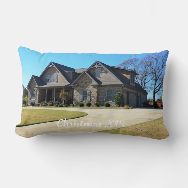 Premier Noël dans notre nouvelle maison, coussin p (Recto)