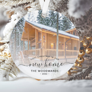 Premier Noël dans une nouvelle maison avec photo p