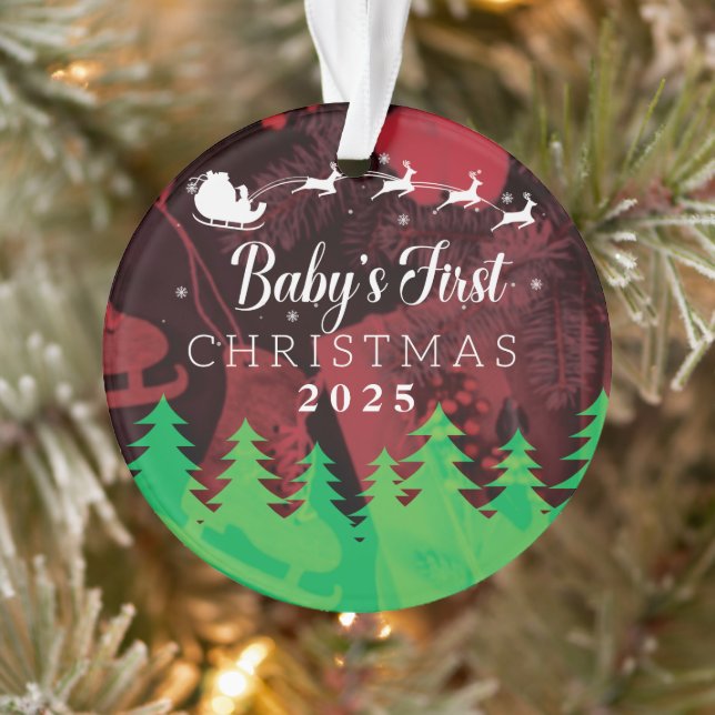 Premier Noël de bébé 2025 personnalisé (Arbre)