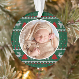 Premier Noël de bébé mignon moderne élégant