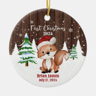 Premier Noël de bébé Ornement Renard