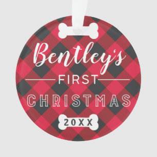 Premier Noël de l'animal   Red Buffalo Plaid Photo