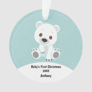 Premier Noël de l'ours personnalisé