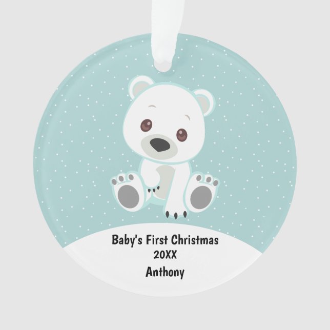 Premier Noël de l'ours personnalisé (devant)