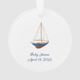 Premier Noël du bébé en voilier nautique classique