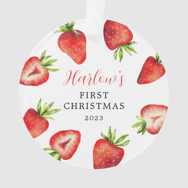 Premier Noël du bébé fraise (devant)