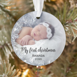 Premier Noël du bébé mignon
