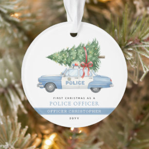 Premier Noël d'un policier moderne personnalisé
