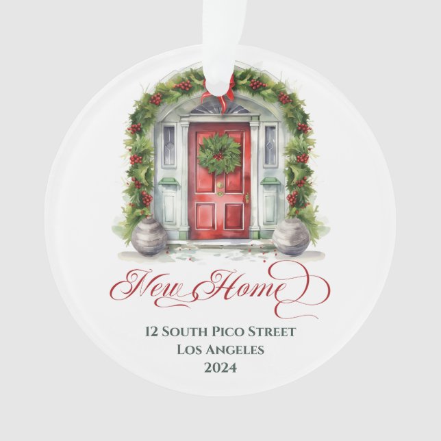 Premier Noël Élégant Monogramme Nouveau Accueil (devant)