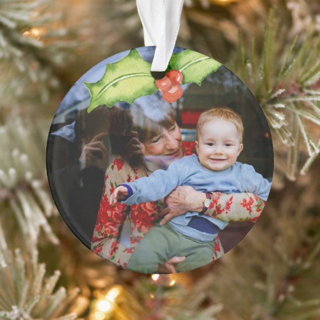 Premier Noël en grand-mère grand-parents Bébé Phot (Arbre)