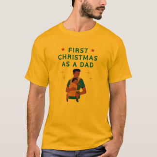 "Premier Noël en papa - T-Shirt Festive