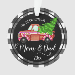 Premier Noël en tant que Camion Rouge Maman et Pa