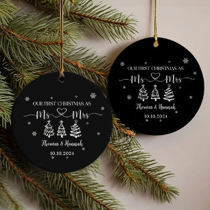 Premier Noël en tant que M. et Mme Mariage moderne