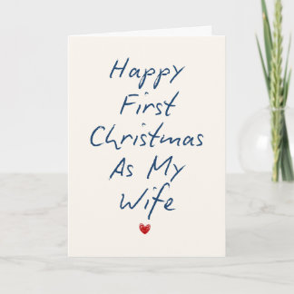 Premier Noël en tant que ma femme Carte Romantique