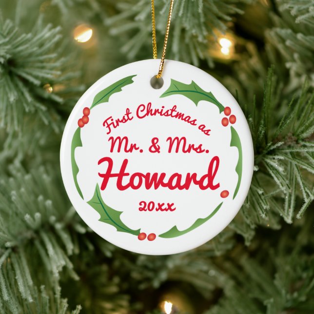 Premier Noël en tant que Monsieur. & Mme ornement  (Arbre)