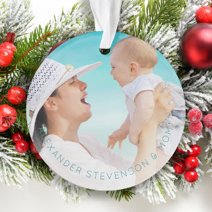 Premier Noël ensemble nouveau bébé turquoise