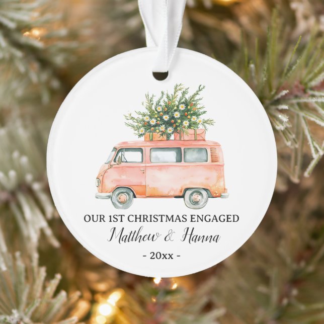 Premier Noël fiancé ou marié grunge van (Arbre)