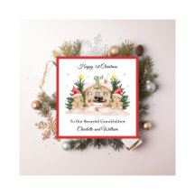 Premier Noël Gingbread Snowman Carte de Noël