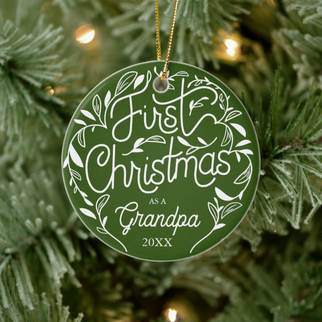Premier Noël Grand-pa Grand-mère Ornement en céram (Arbre)