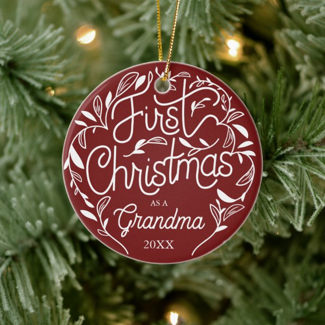 Premier Noël Grand-pa Grand-mère Ornement en céram (Arbre)