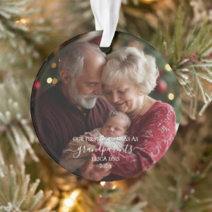 Premier Noël Grand-parents Arbre Ornement Personna