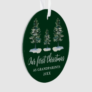 Premier Noël Grand-parents Pin Vert PHOTO DE RETOU