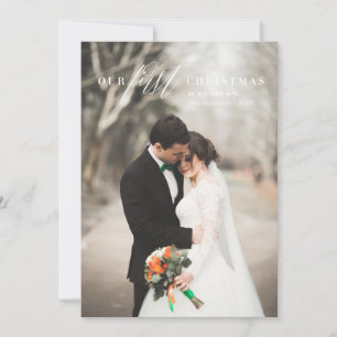 Premier Noël M. & Mme Carte photo de vacances