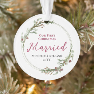 Premier Noël Marié Mini-couronne photo