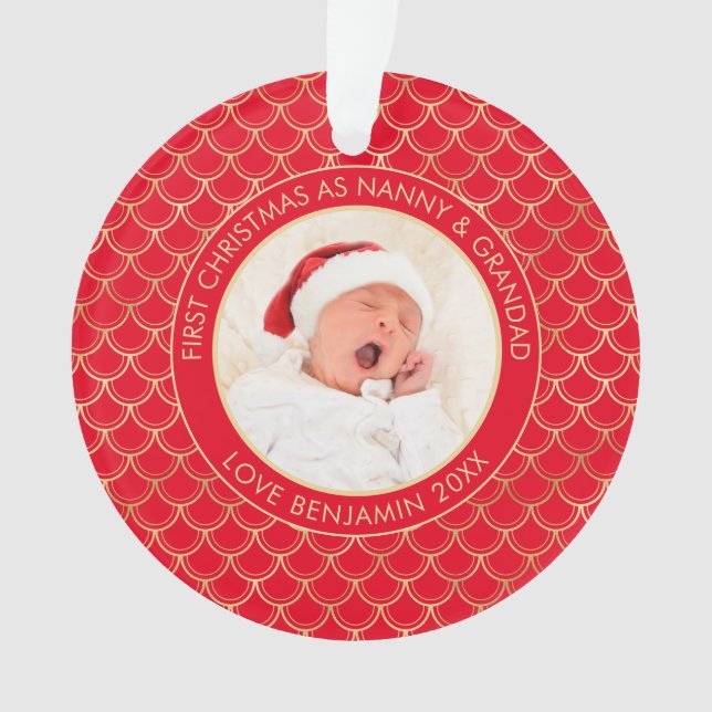Premier Noël Nanny Grand Photo Red Gold (devant)