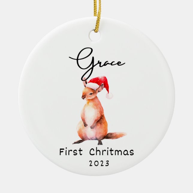 Premier Noël, Nom du bébé personnalisé Ornement (Devant)