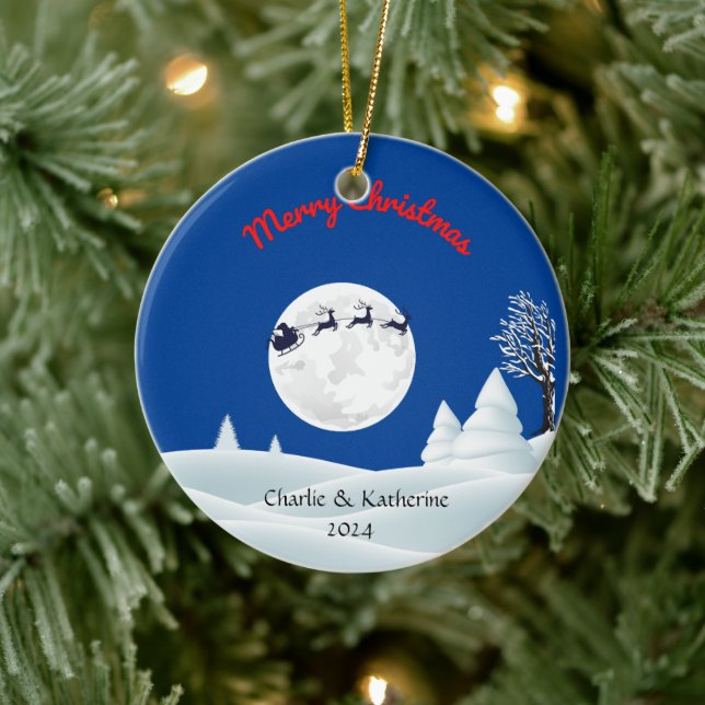 Premier Noël personnalisé ensemble ornement (Arbre)