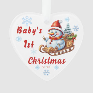 Premier ornement acrylique de Noël du bébé Personn