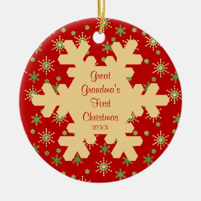 Premier ornement de flocon de neige de Noël de la (Devant)