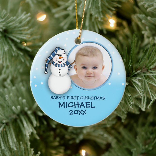 Premier ornement de neige de Noël pour bébé (Arbre)
