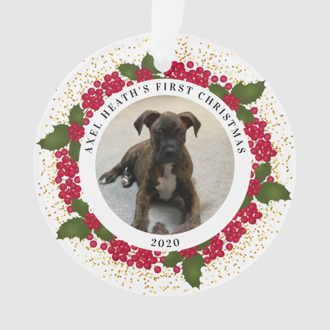 Premier ornement de Noël d'Axel (devant)