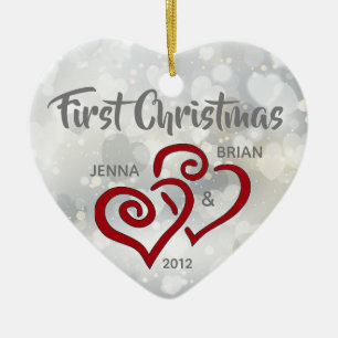 Premier ornement de Noël de couple personnalisé