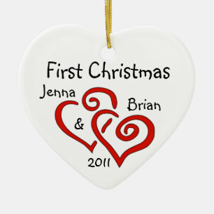 Premier ornement de Noël de couple personnalisé