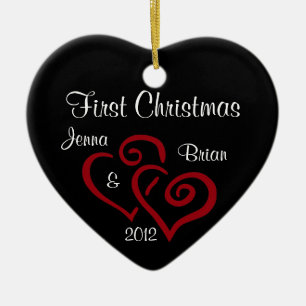 Premier ornement de Noël de couple personnalisé